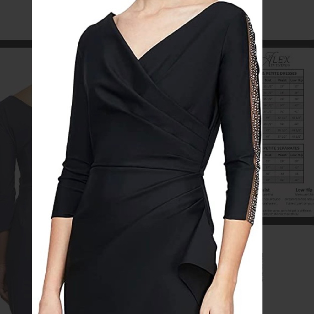 Alex Evenings 3/4 Sleeve Short Compression Dress